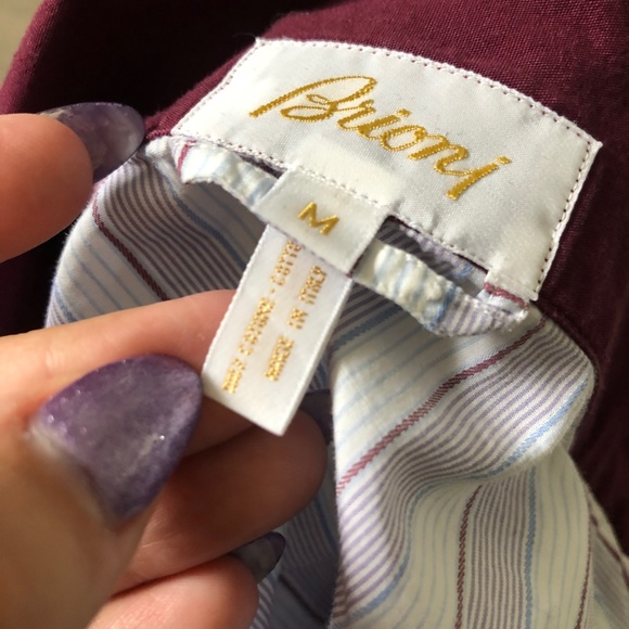 Brioni Multicolored Striped Shirt Pants Pajama Set 100% Cotton Size Medium Italy - Picture 10 of 10